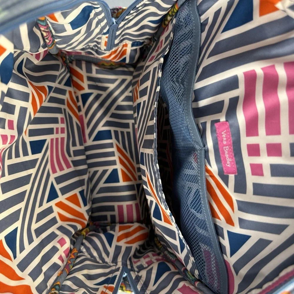 Vera Bradley Multi Color‎ Medallion Pattern Back Pack Book Bag Adjustable Straps
